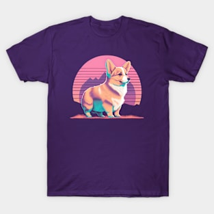 Vaporwave Corgi T-Shirt